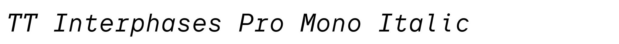 TT Interphases Pro Mono Italic image